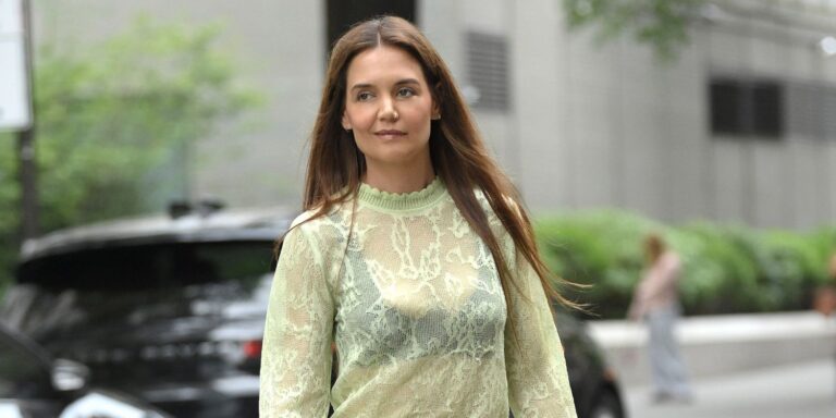 Katie holmes's franco sarto flats are discounted, according to an
