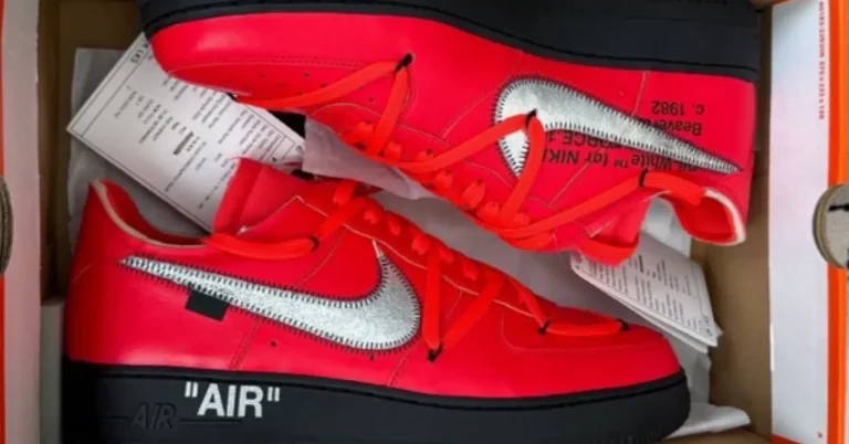 Virgil's off white and nike air force 1 "crimson" sample is