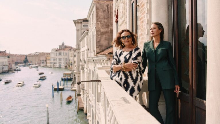Christy turlington burns and diane von furstenberg gather in venice