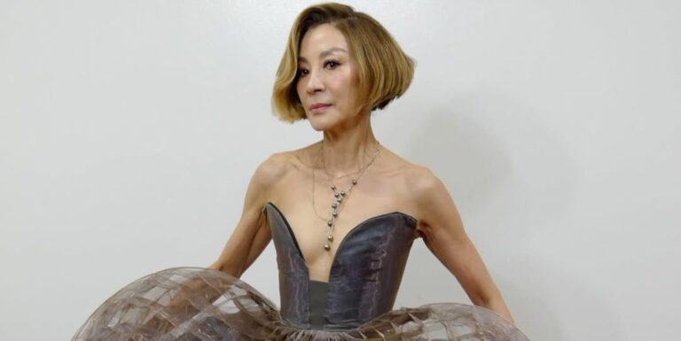 Michelle Yeoh captivates in a sculptural gown by Iris Van