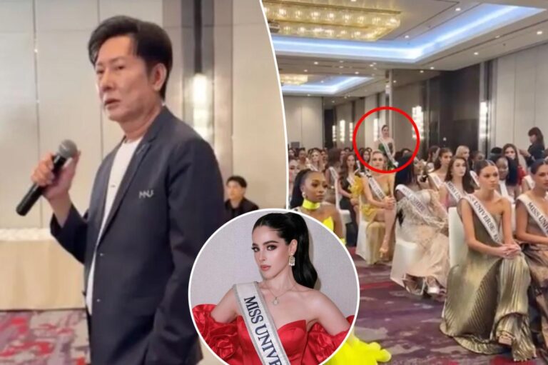 Miss Universe executive tears up while apologizing for the incident with Miss Mexico. Miss Universe executive tears up while apologizing for the incident