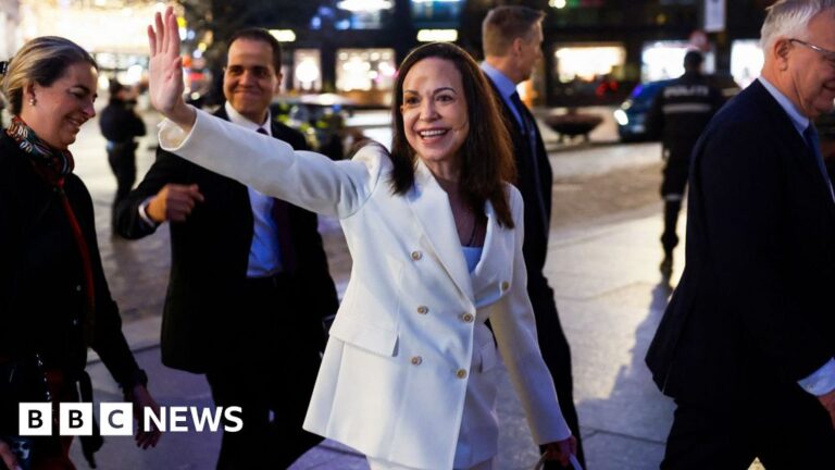 María Corina Machado shows up in Oslo following her Nobel Peace Prize victory. María Corina Machado shows up in Oslo following her Nobel