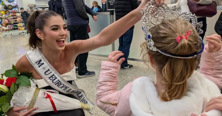 Miss Universe Malta greeted with a warm reception at the airport Miss Universe Malta greeted with a warm reception at the