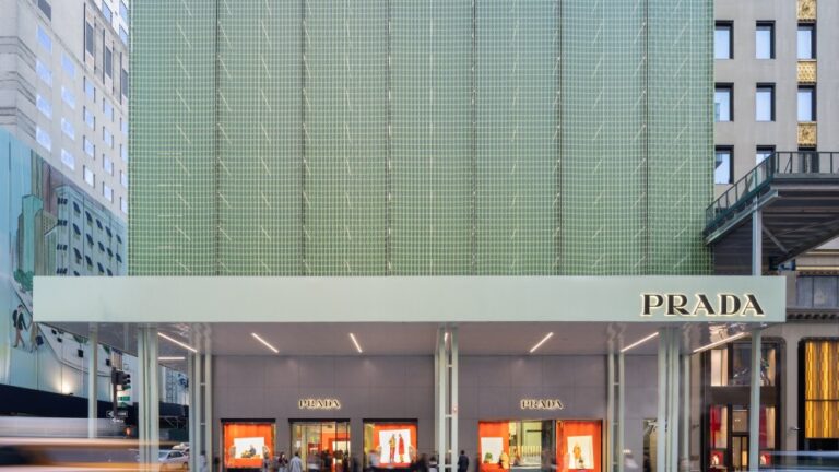 Prada Unveils Vibrant New Facade on Fifth Avenue, Merging Industrial